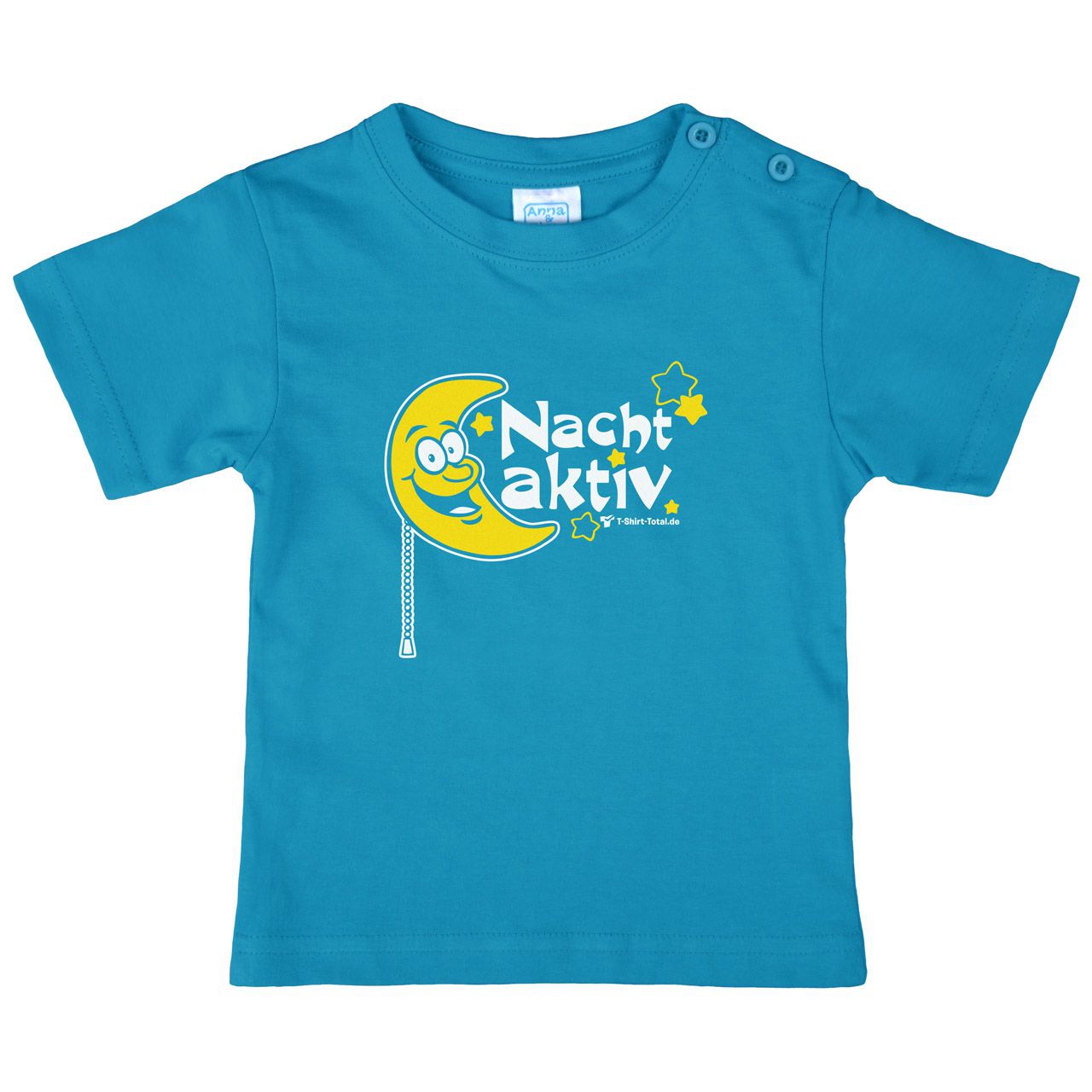 Nachtaktiv Mond Kinder T-Shirt türkis 80 / 86