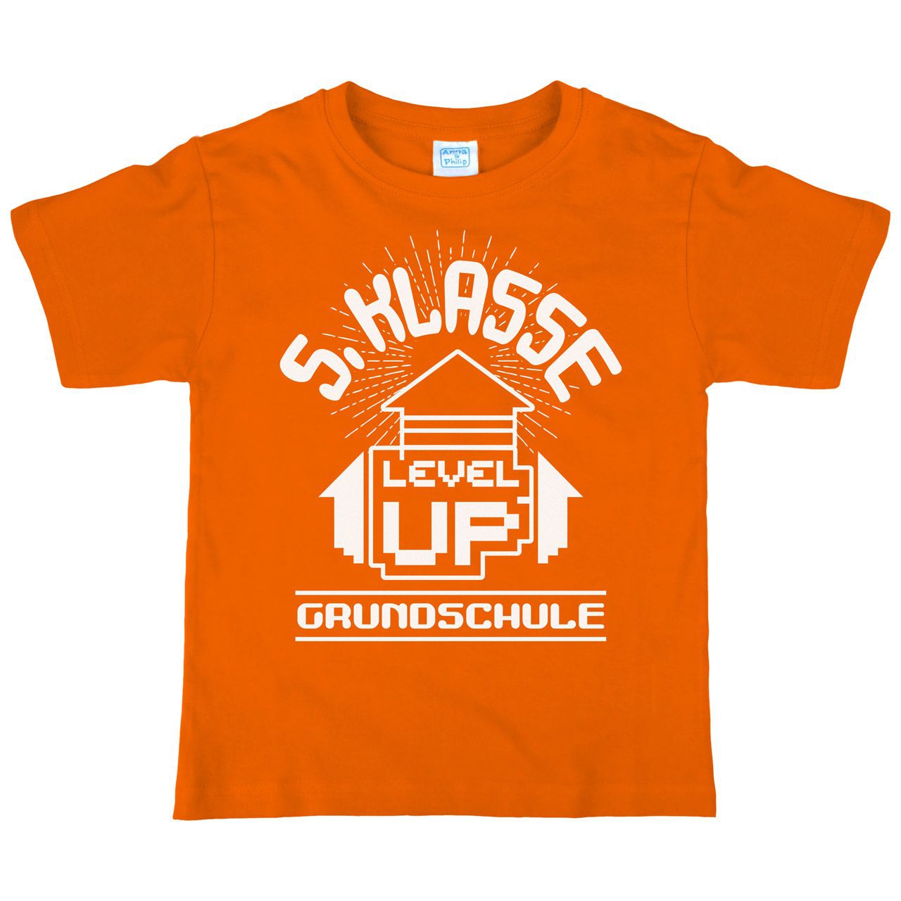 5.Klasse Level Up Kinder T-Shirt orange 146 / 152