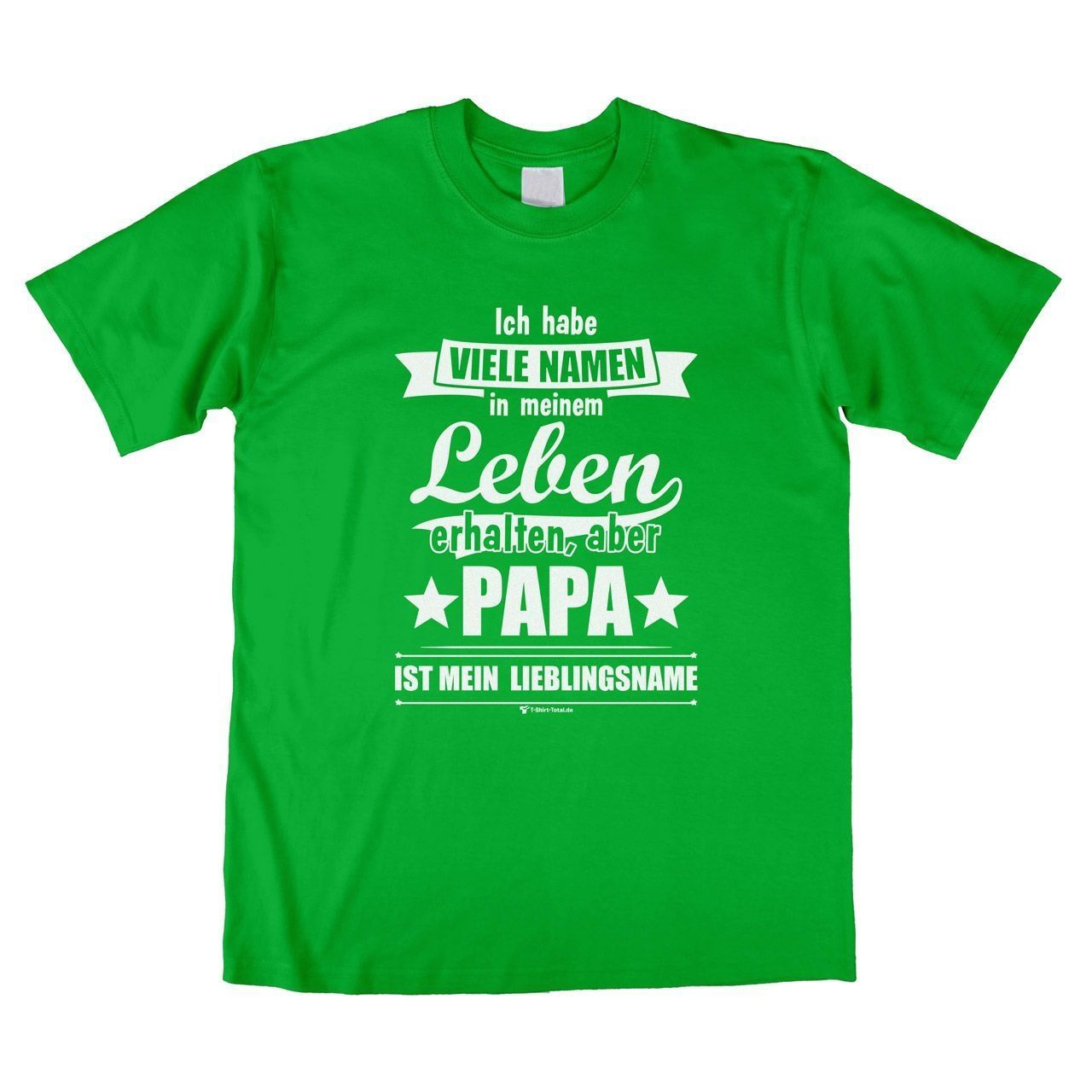 Lieblingsname Papa Unisex T-Shirt grün Large