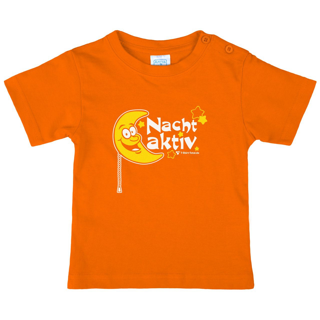Nachtaktiv Mond Kinder T-Shirt orange 80 / 86