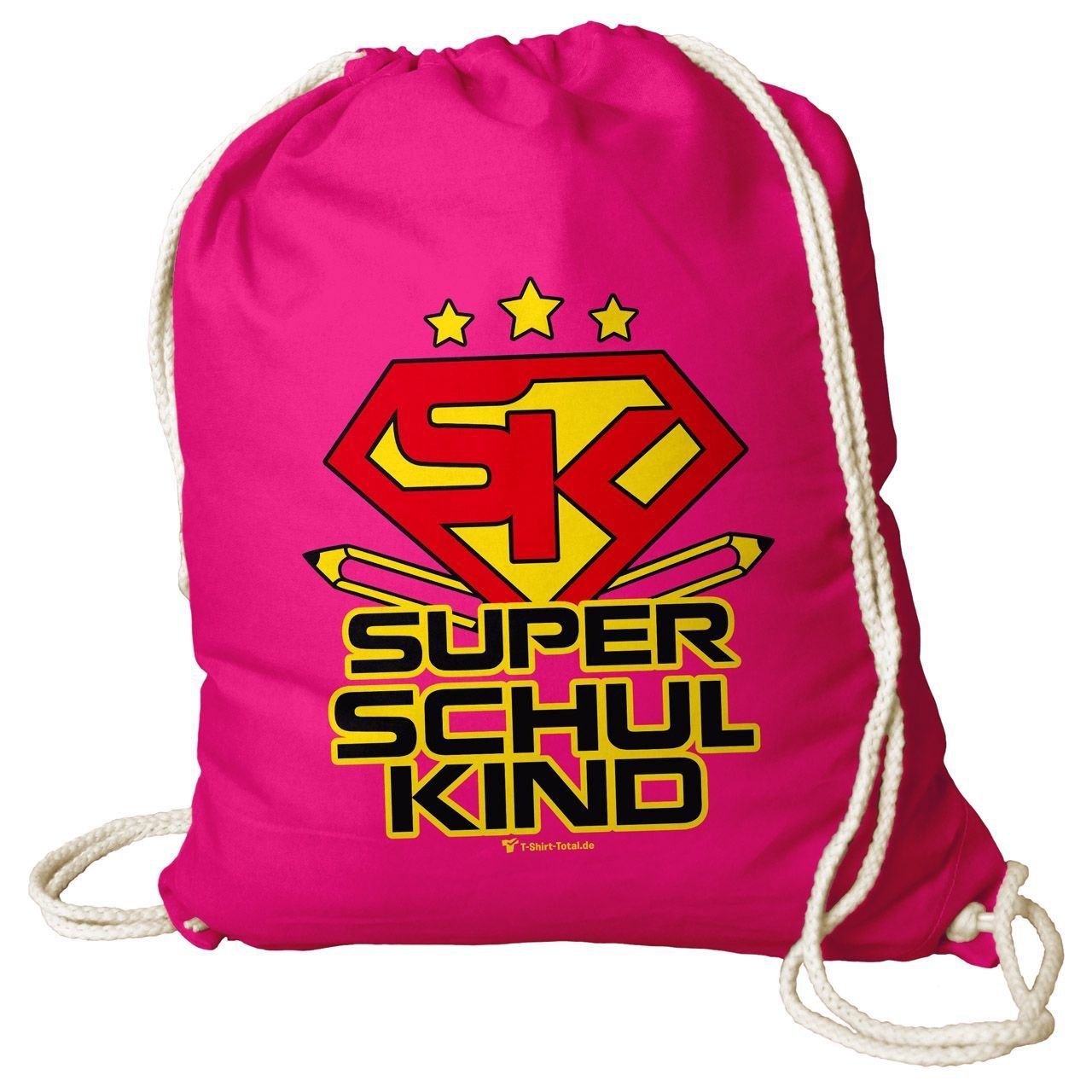Super Schulkind Rucksack Beutel pink