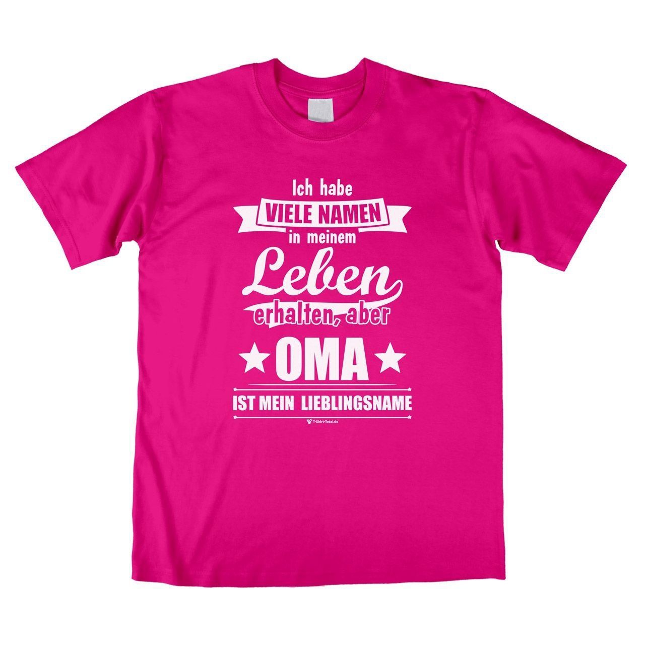 Lieblingsname Oma Unisex T-Shirt pink Medium