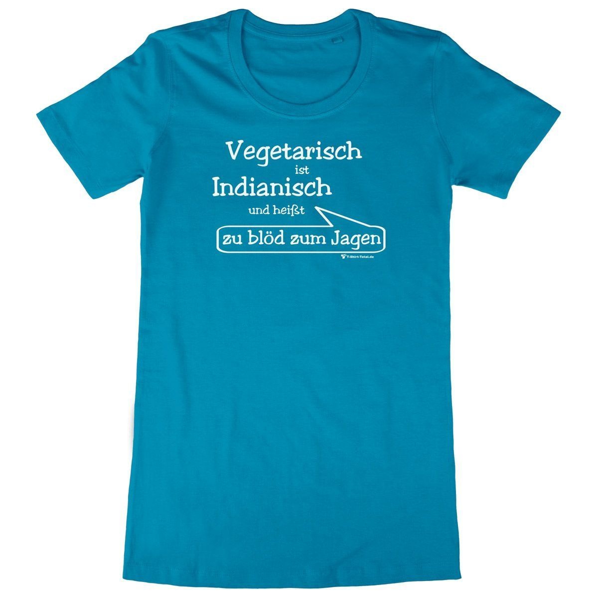 Vegetarisch Woman Long Shirt türkis Large