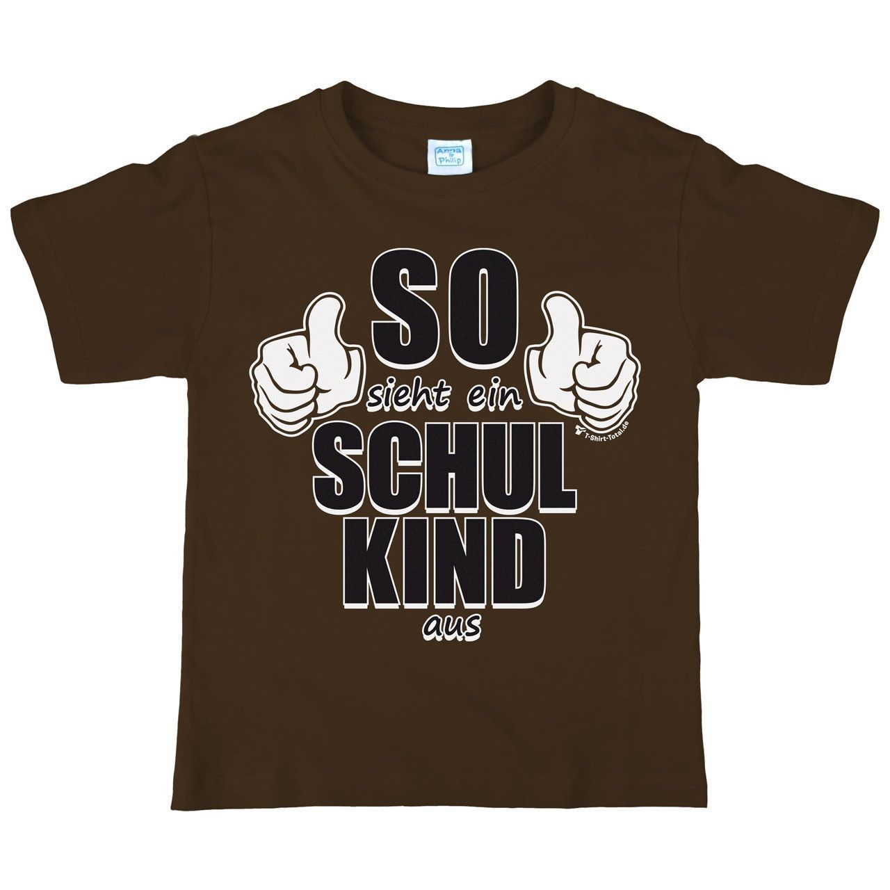 So sieht ein Schulkind aus Kinder T-Shirt braun 122 / 128