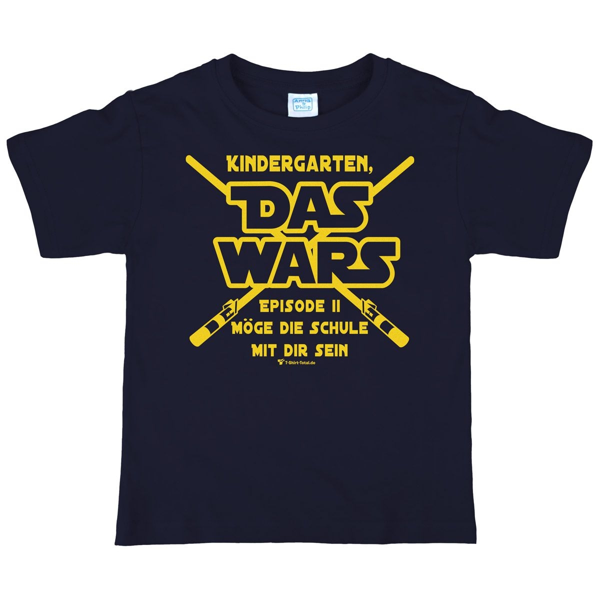 Das wars Kindergarten Kinder T-Shirt mit Namen navy 134 / 140