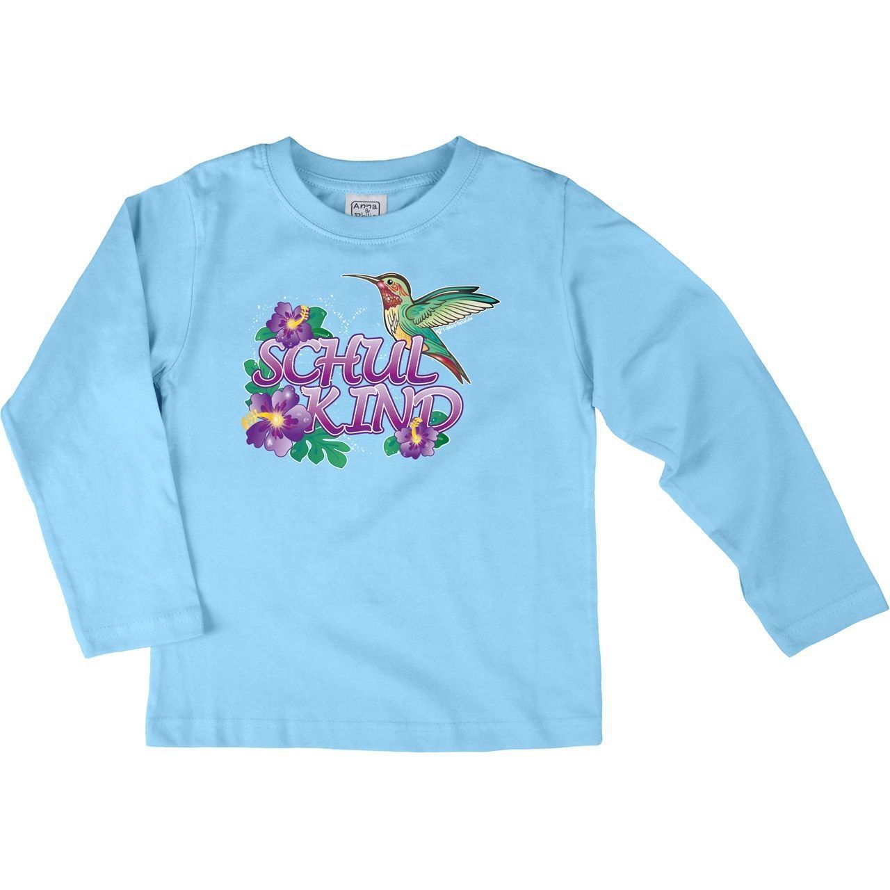 Schulkind Kolibri Kinder Langarm Shirt hellblau 134 / 140