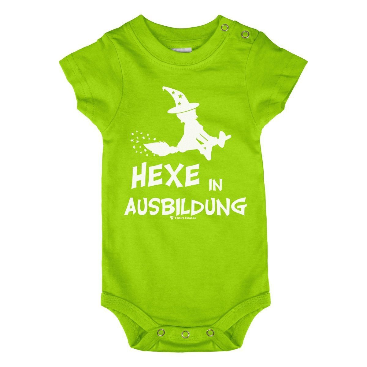 Hexe in Ausbildung Baby Body Kurzarm hellgrün 68 / 74
