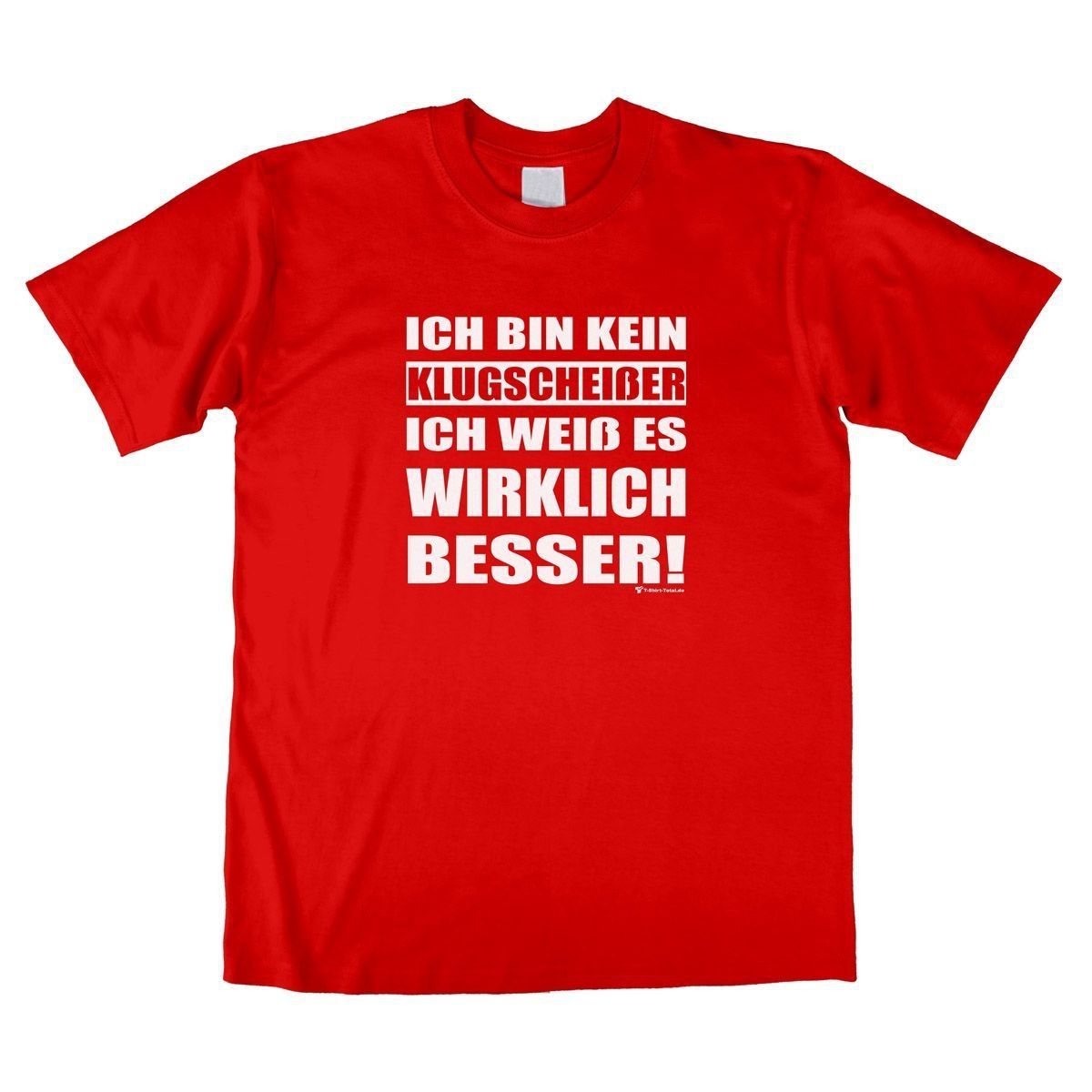 Klugscheißer Unisex T-Shirt rot Large