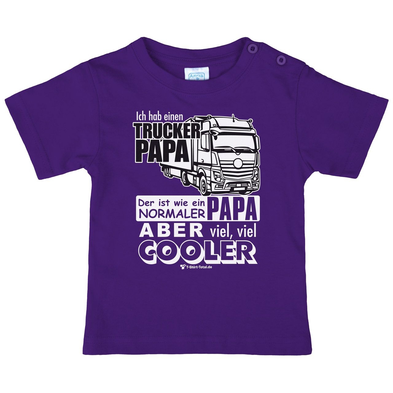 Trucker Papa Kinder T-Shirt lila 68 / 74