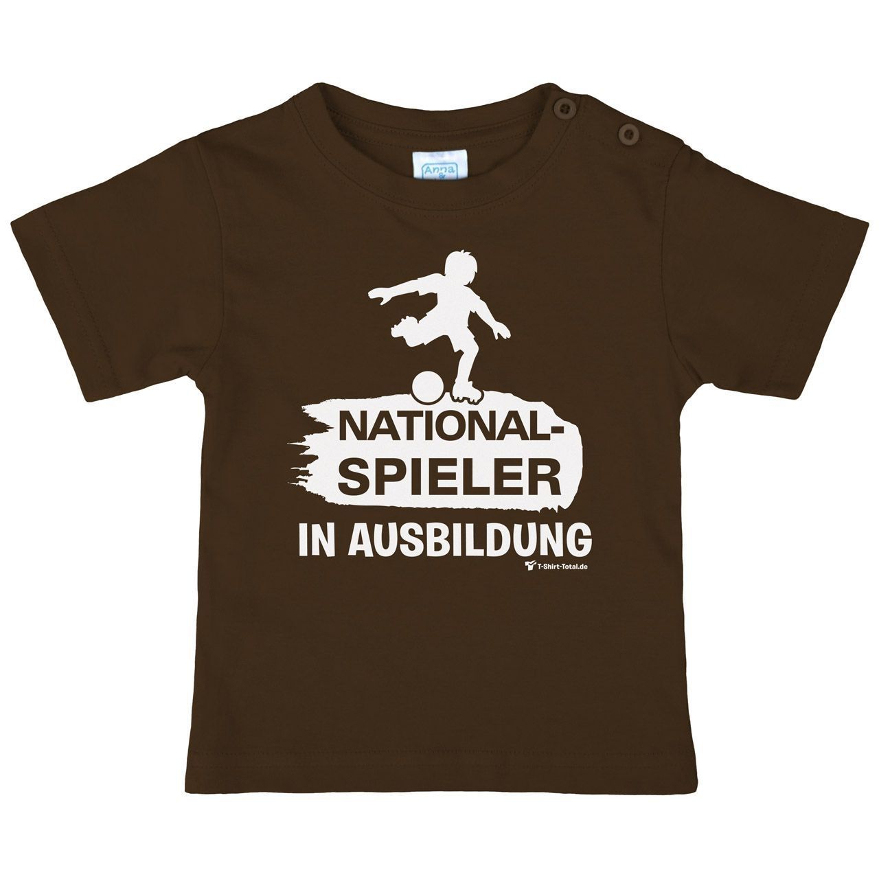 Nationalspieler in Ausbildung Kinder T-Shirt braun 134 / 140
