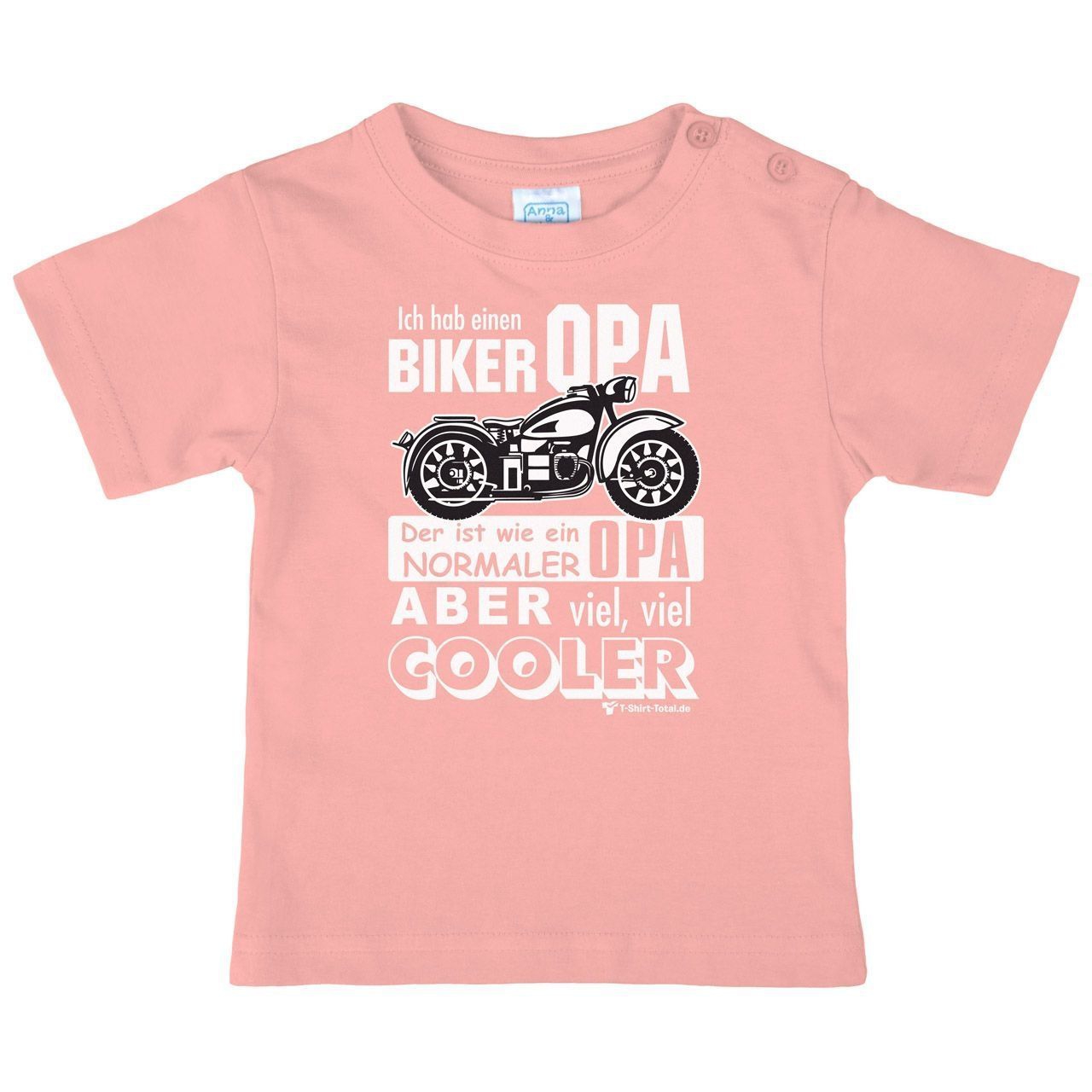 Biker Opa Kinder T-Shirt rosa 104