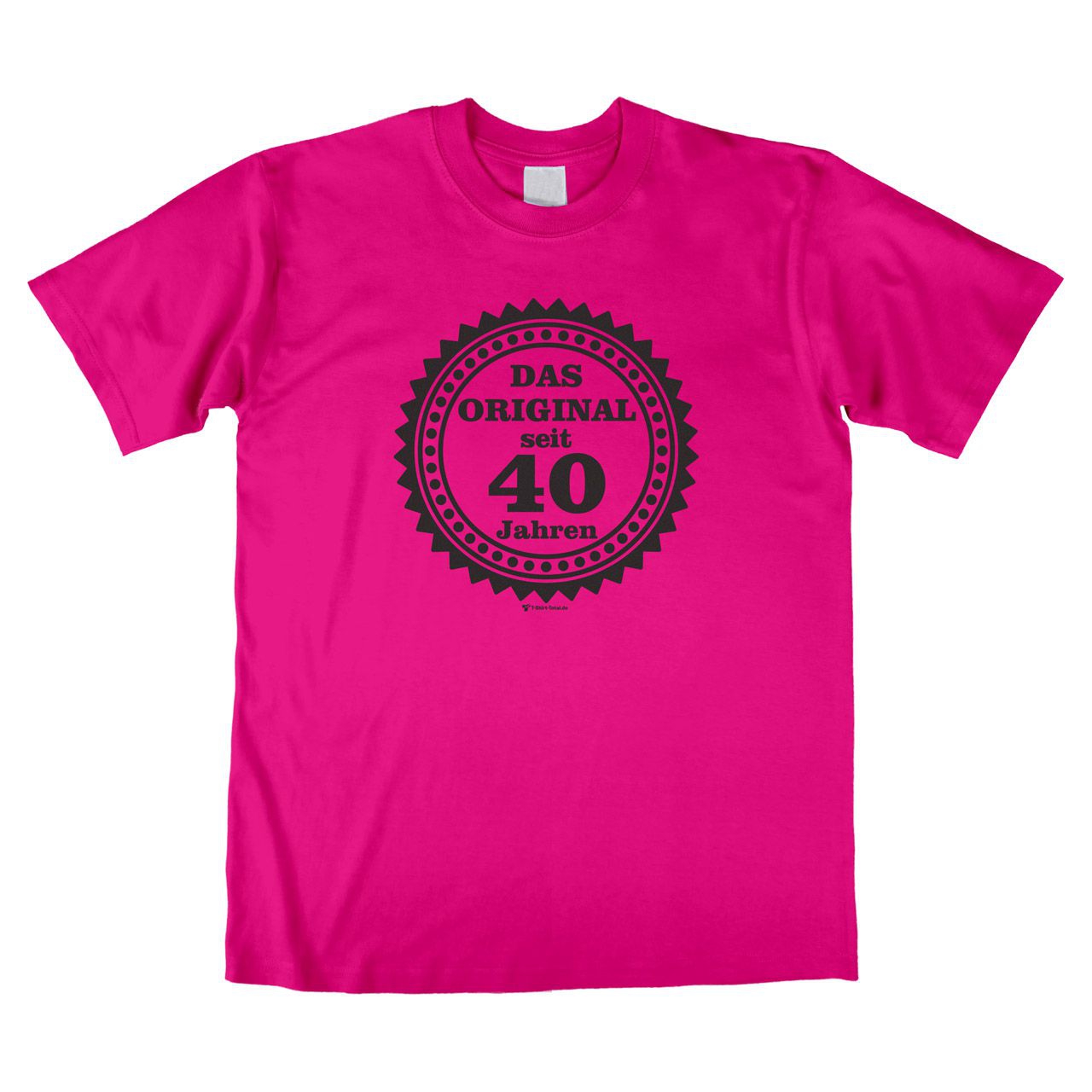 Original seit 40 Unisex T-Shirt pink Large
