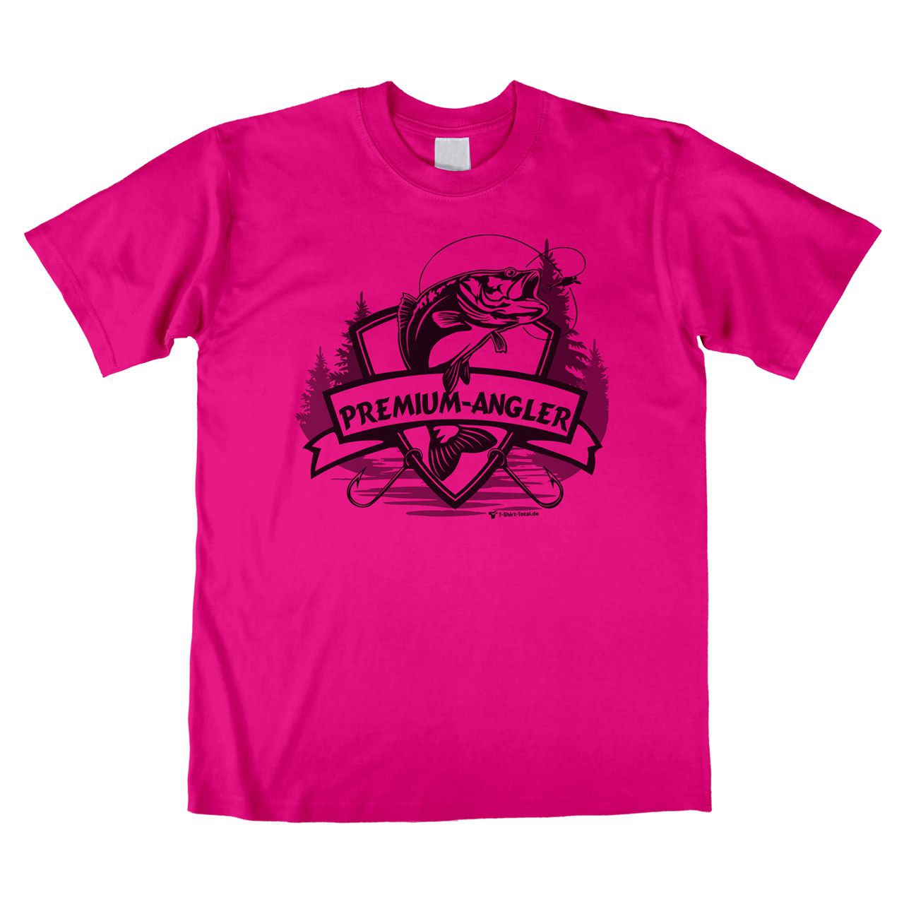 Premium-Angler Unisex T-Shirt pink Extra Large