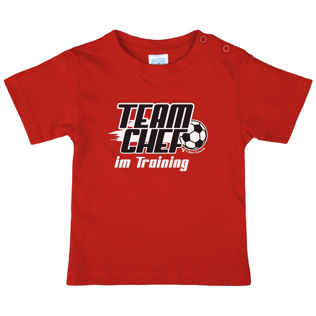 Teamchef im Training Kinder T-Shirt rot 56 / 62