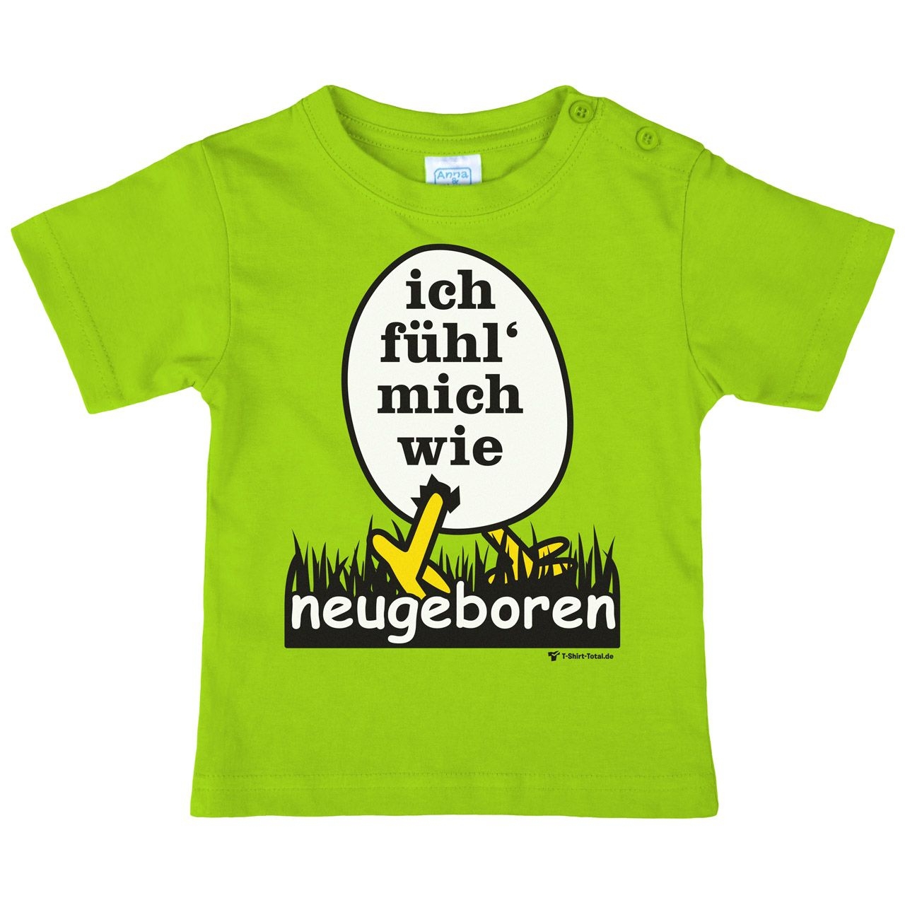 Neugeboren Kinder T-Shirt hellgrün 56 / 62