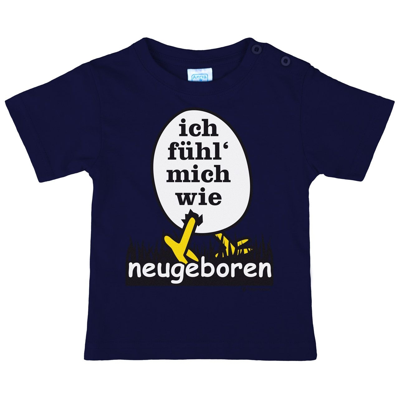 Neugeboren Kinder T-Shirt navy 56 / 62