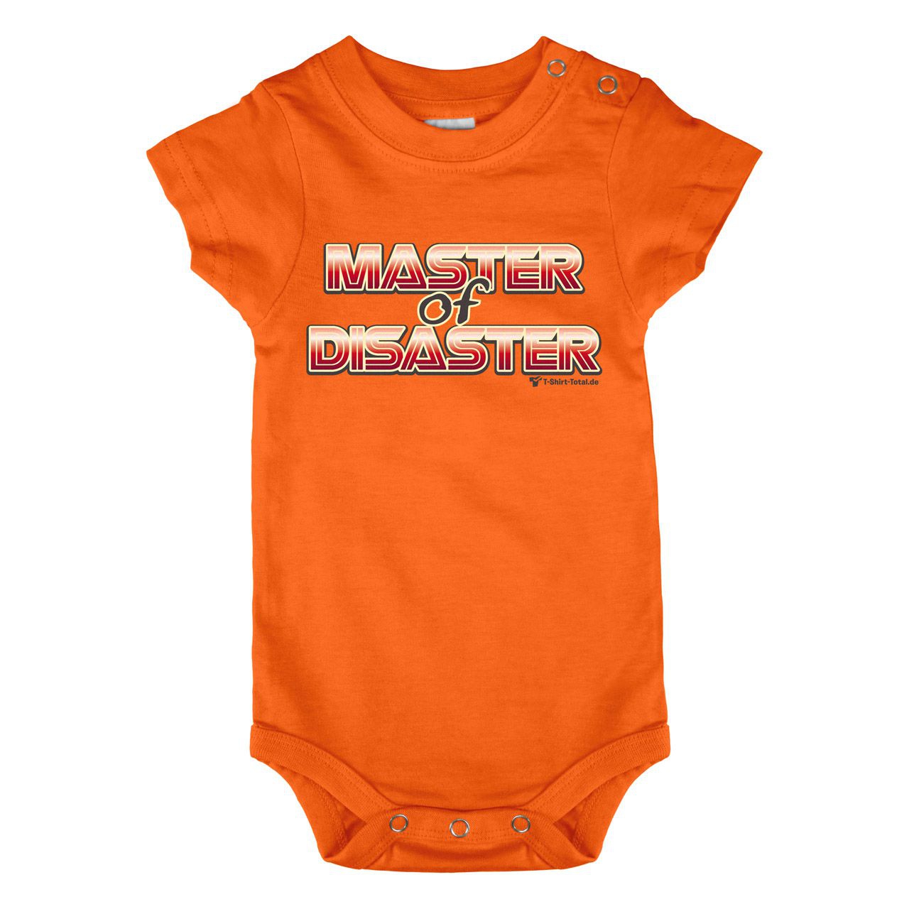 Master of Disaster Baby Body Kurzarm orange 80 / 86