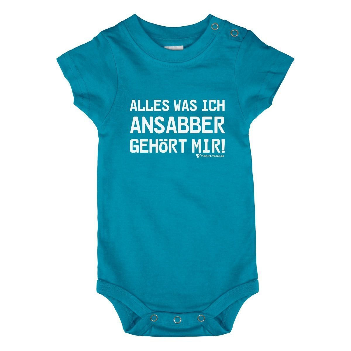 Ansabbern Baby Body Kurzarm türkis 68 / 74
