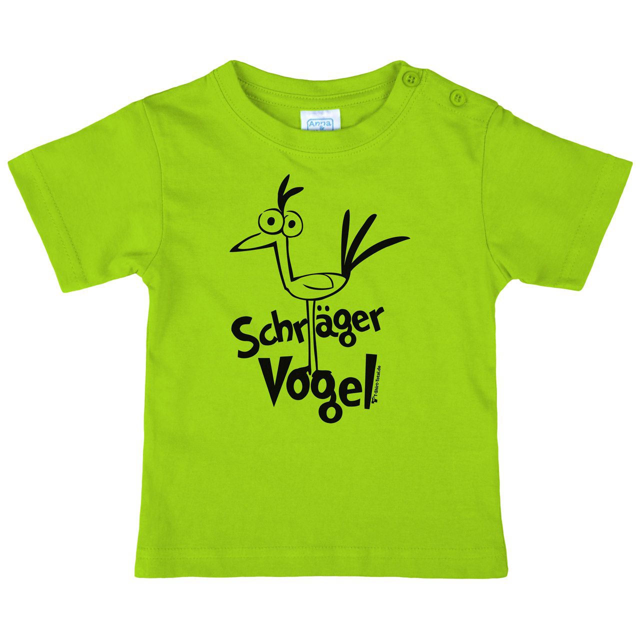 Schräger Vogel Kinder T-Shirt hellgrün 134 / 140