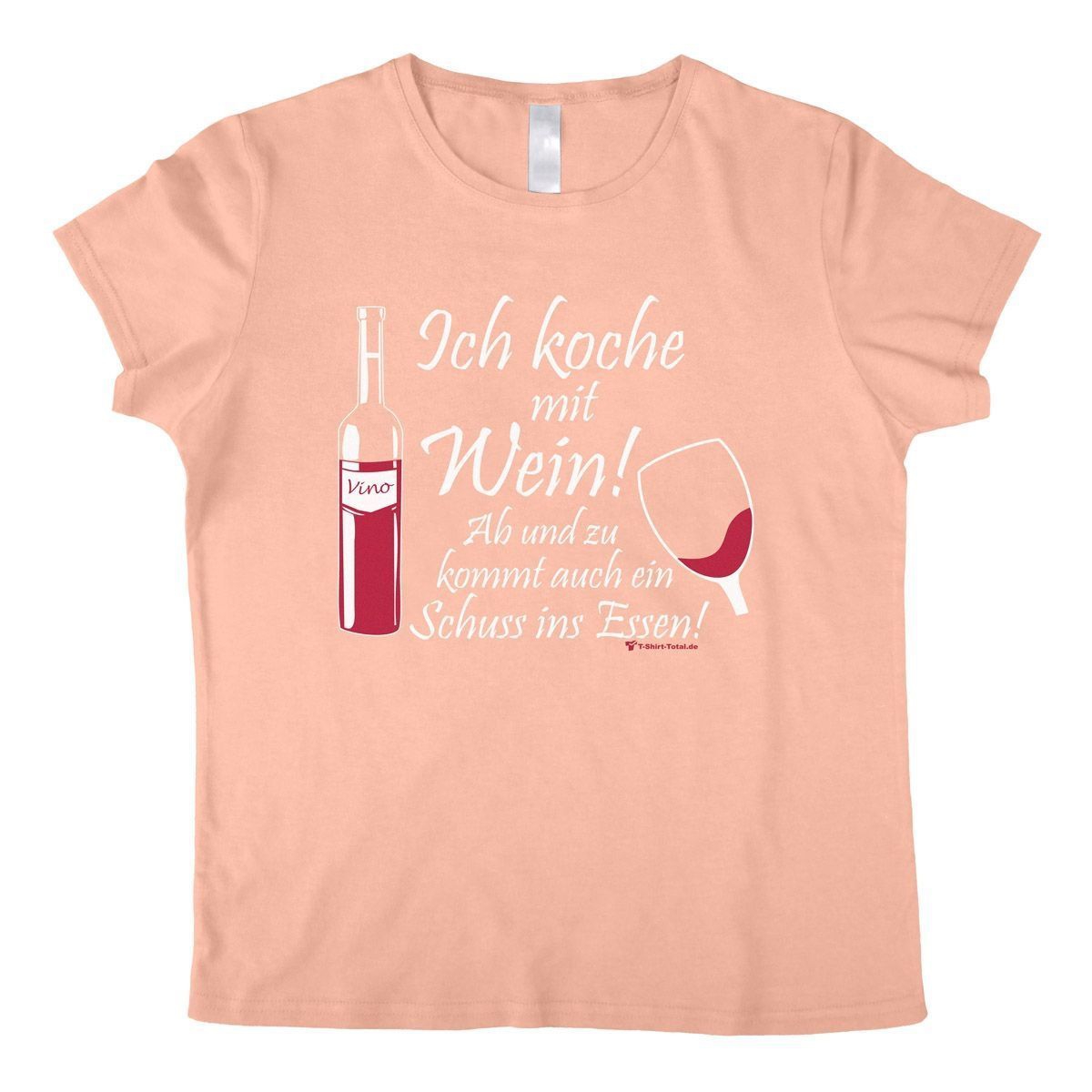 Koche mit Wein Woman T-Shirt rosa Large