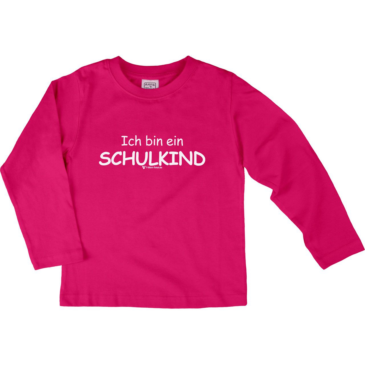 Ich bin ein Schulkind Kinder Langarm Shirt pink 122 / 128