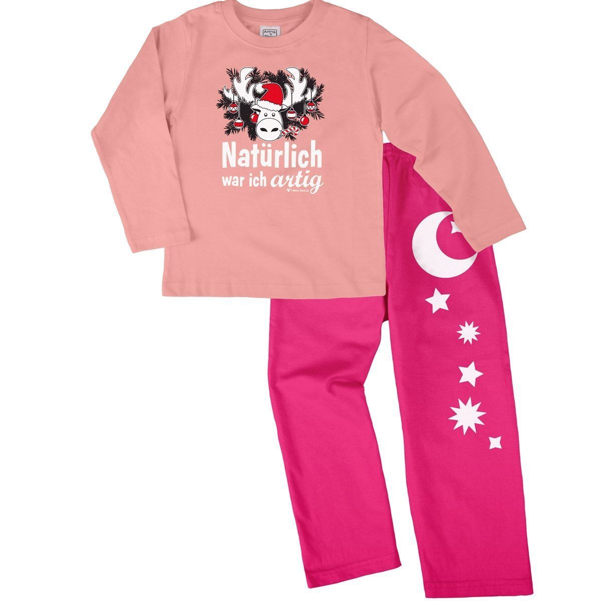 Natürlich artig Pyjama Set rosa / pink 110 / 116
