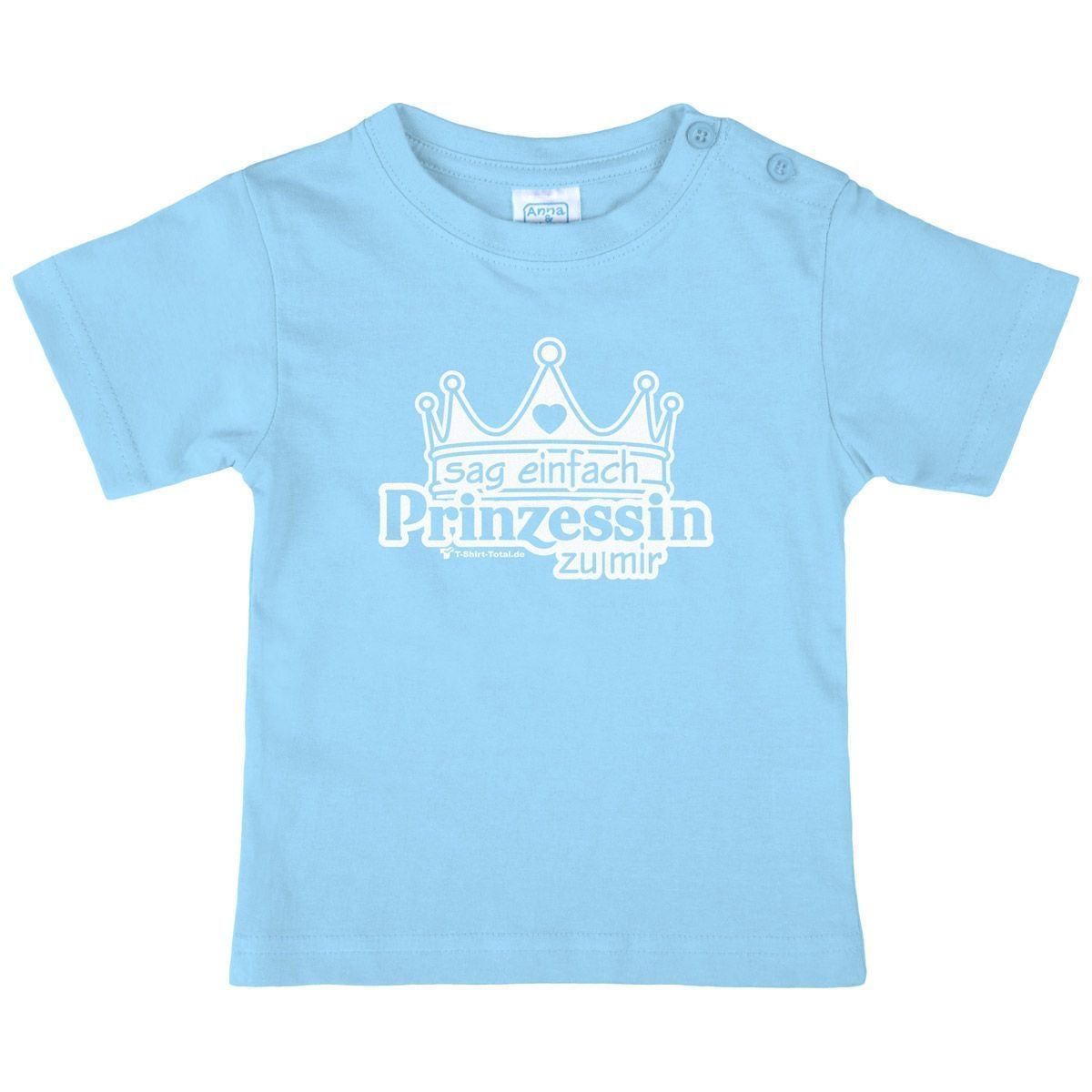 Einfach Prinzessin Kinder T-Shirt hellblau 80 / 86