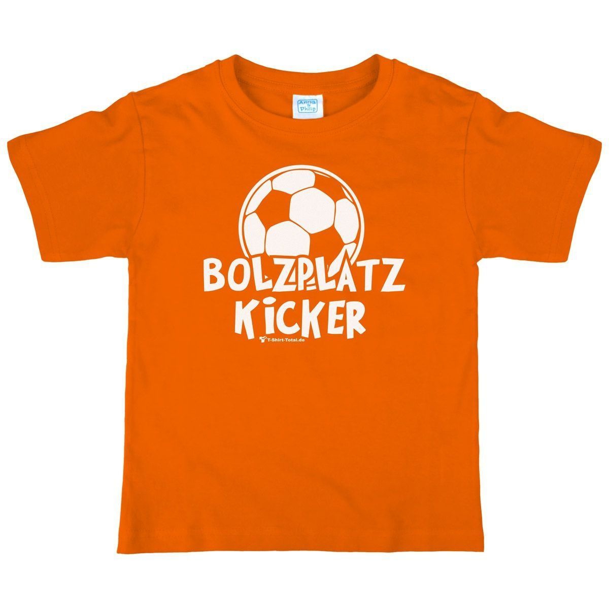 Bolzplatz Kicker Kinder T-Shirt orange 134 / 140