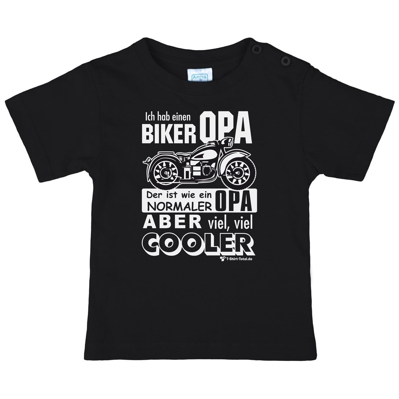 Biker Opa Kinder T-Shirt schwarz 104