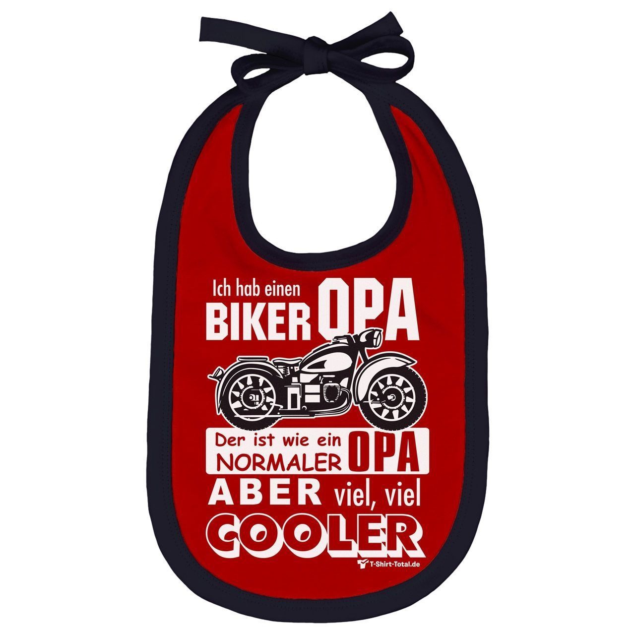 Biker Opa Lätzchen rot / navy