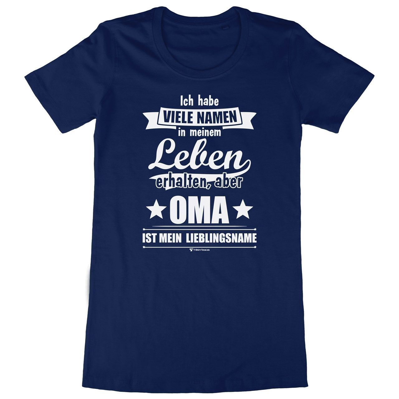 Lieblingsname Oma Woman Long Shirt navy 3-Extra Large