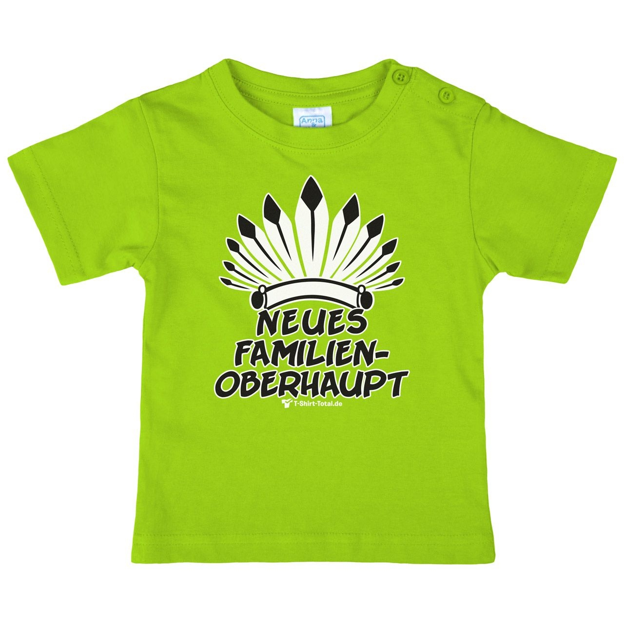 Familienoberhaupt Kinder T-Shirt hellgrün 68 / 74