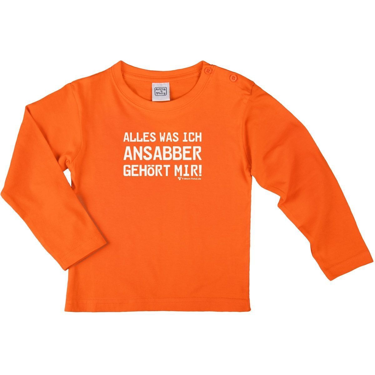 Ansabbern Kinder Langarm Shirt orange 98