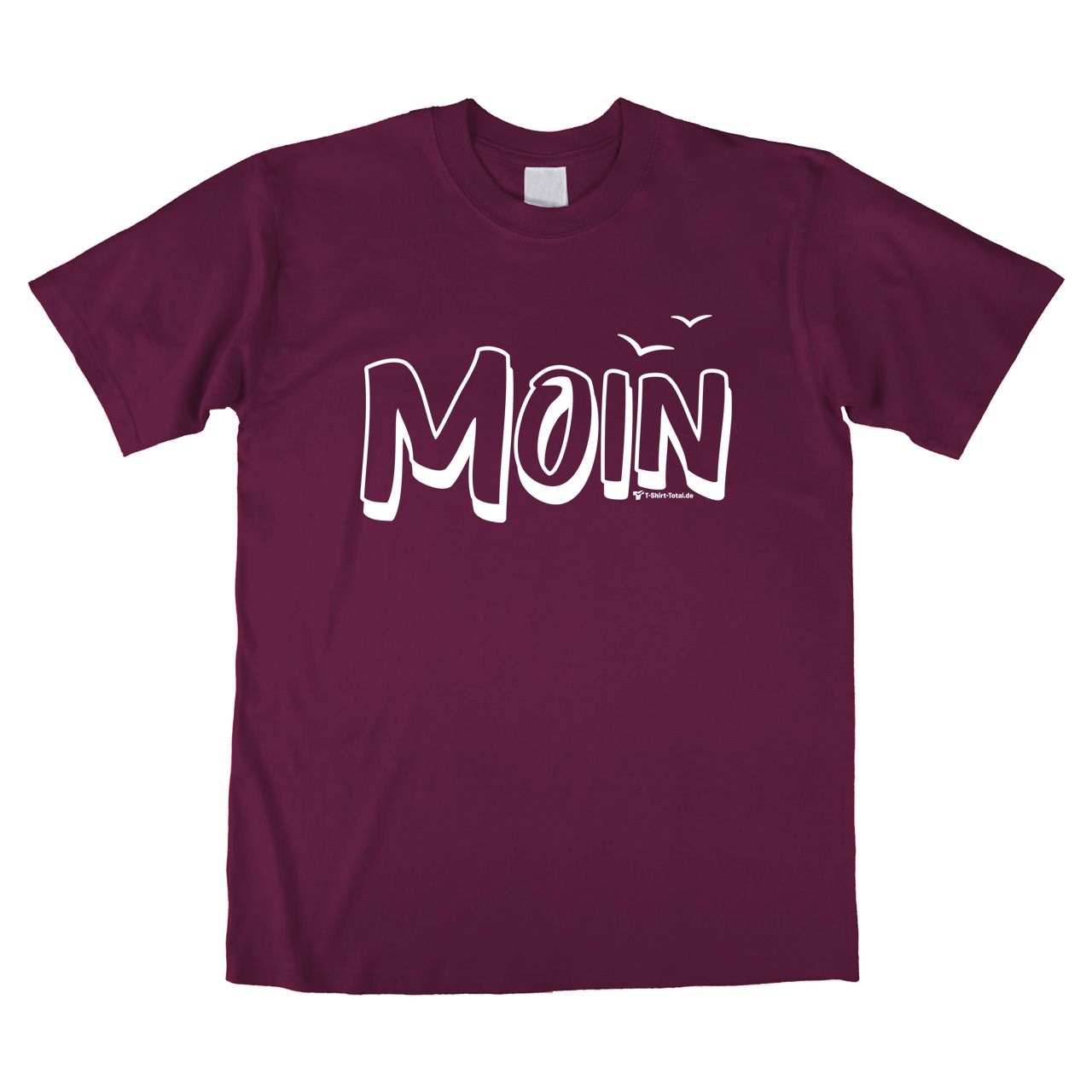 Moin mit Möwen Unisex T-Shirt bordeaux Large