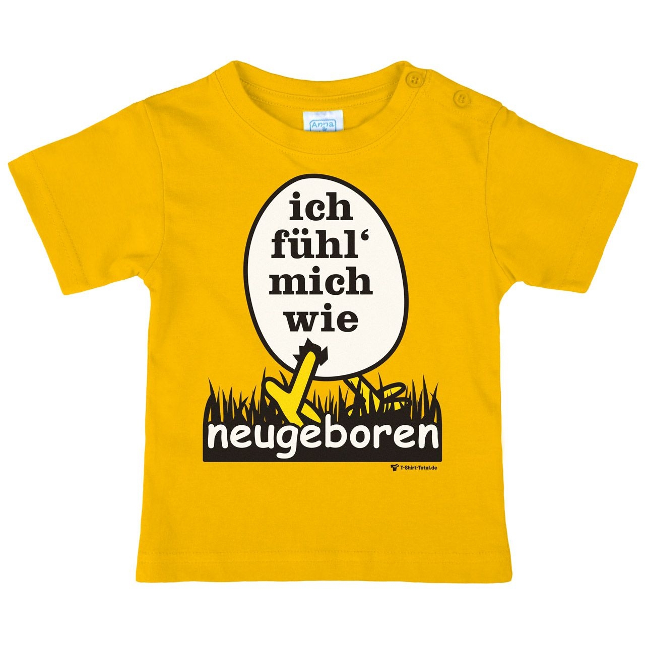Neugeboren Kinder T-Shirt gelb 56 / 62