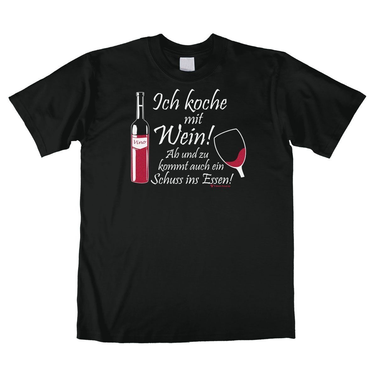 Koche mit Wein Unisex T-Shirt schwarz Medium