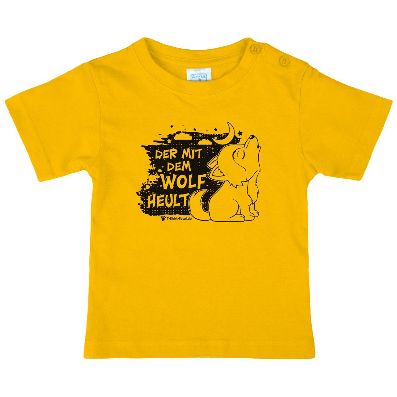 Der mit dem Wolf Kinder T-Shirt gelb 80 / 86