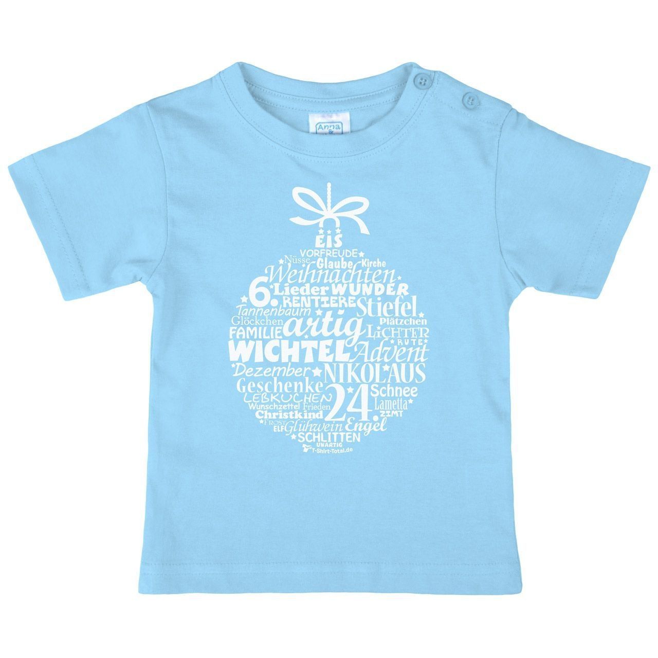 Christbaumkugel Kinder T-Shirt hellblau 134 / 140