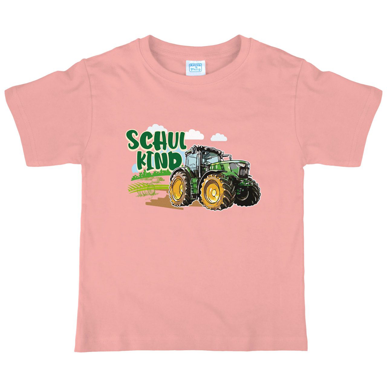 Schulkind Trecker Kinder T-Shirt rosa 122 / 128