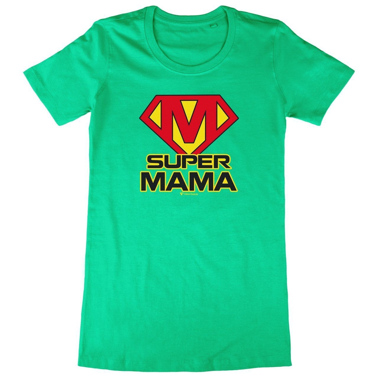 Super Mama Woman Long Shirt grün Small