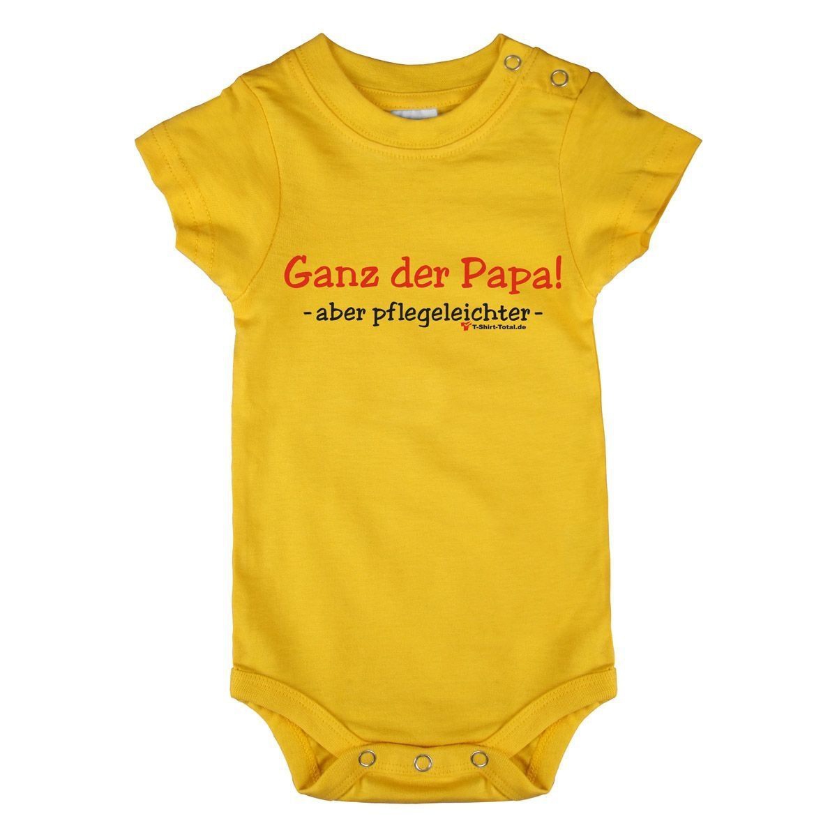 Ganz der Papa Baby Body Kurzarm gelb 68 / 74