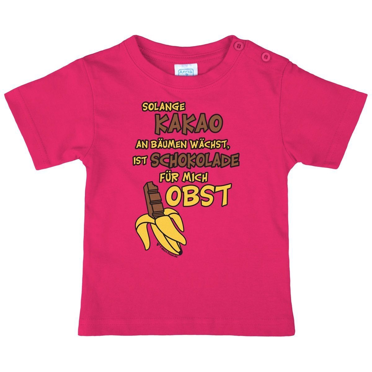 Schoko Obst Kinder T-Shirt pink 104