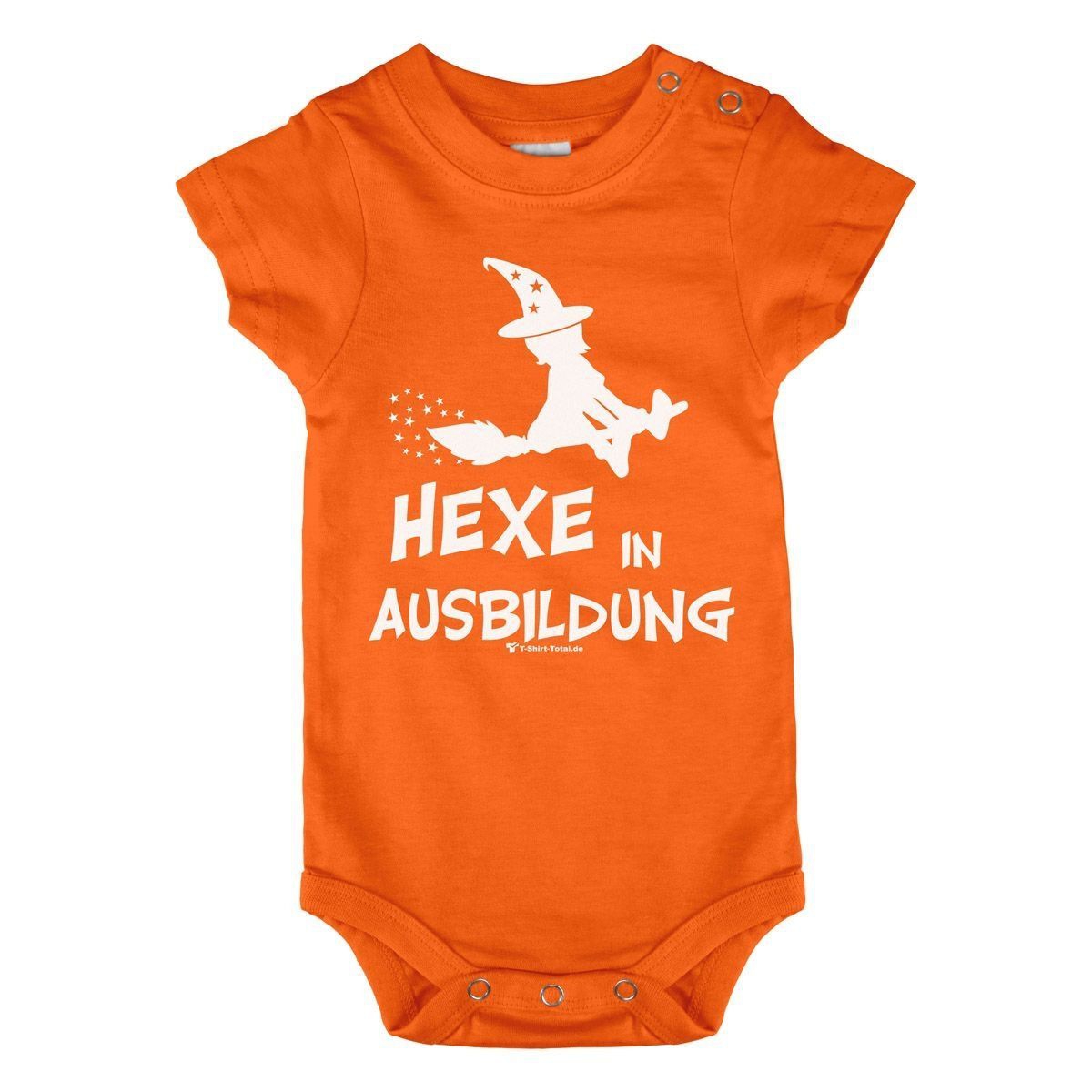 Hexe in Ausbildung Baby Body Kurzarm orange 68 / 74