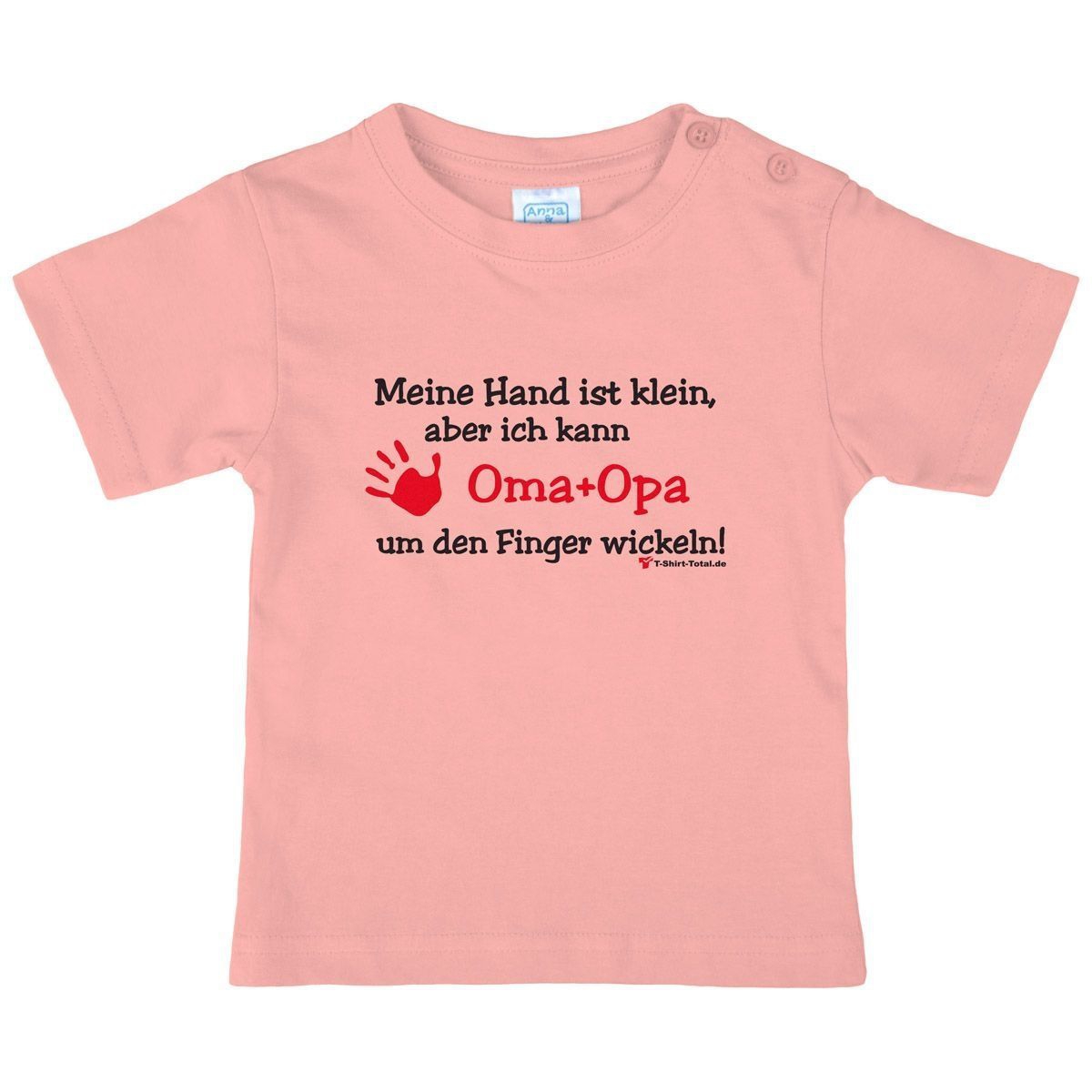 Kleine Hand Oma Opa Kinder T-Shirt rosa 104