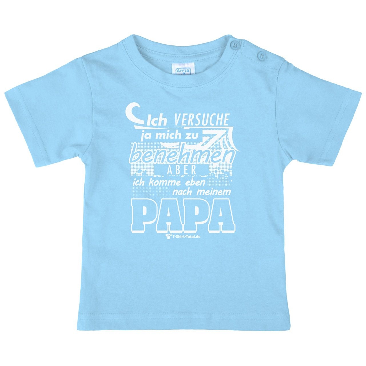 Komme nach Papa Kinder T-Shirt hellblau 92