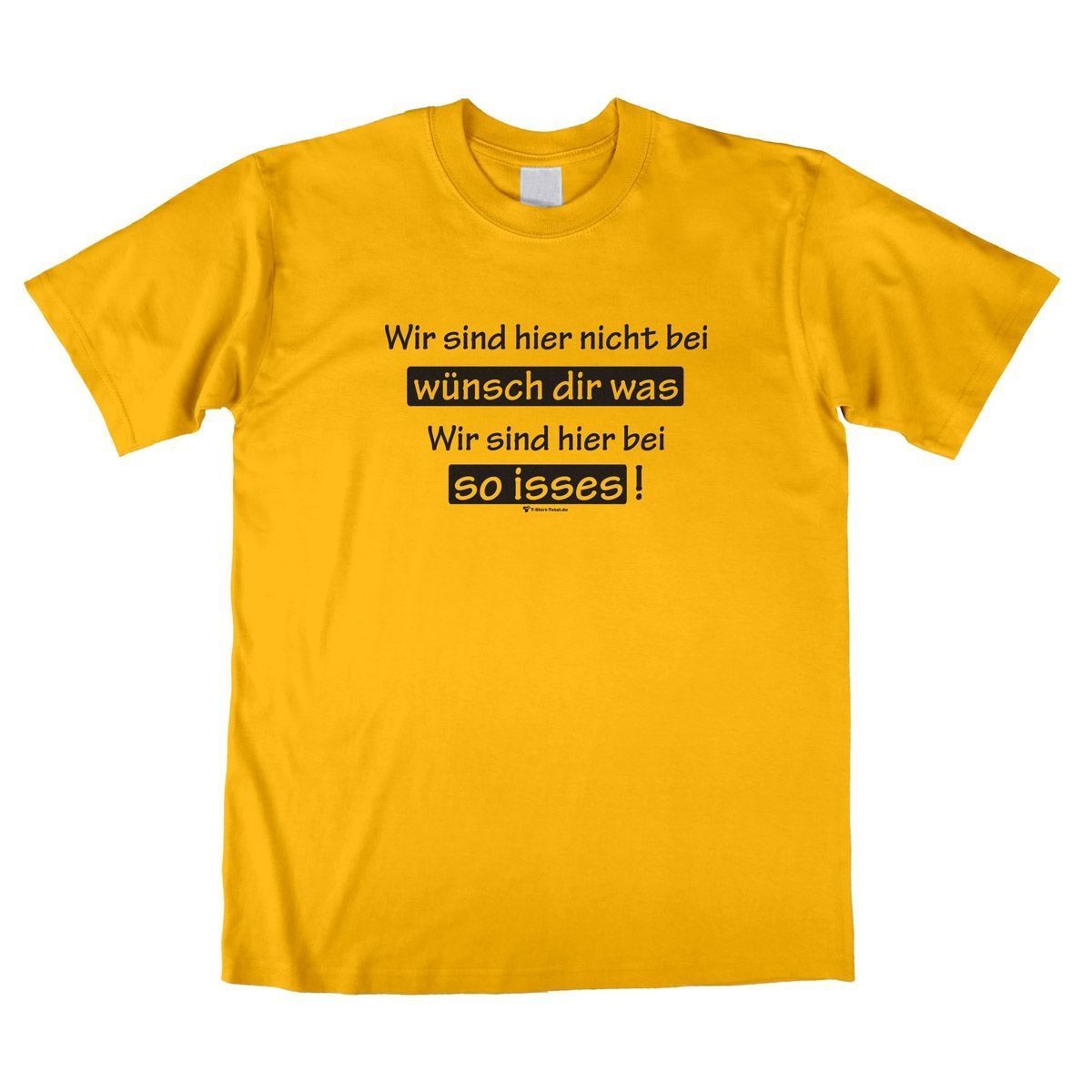 So isses Unisex T-Shirt gelb Medium