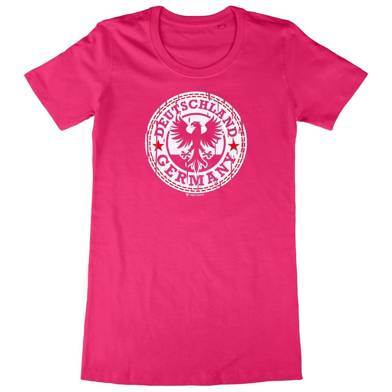 Germany Button Woman Long Shirt pink Medium