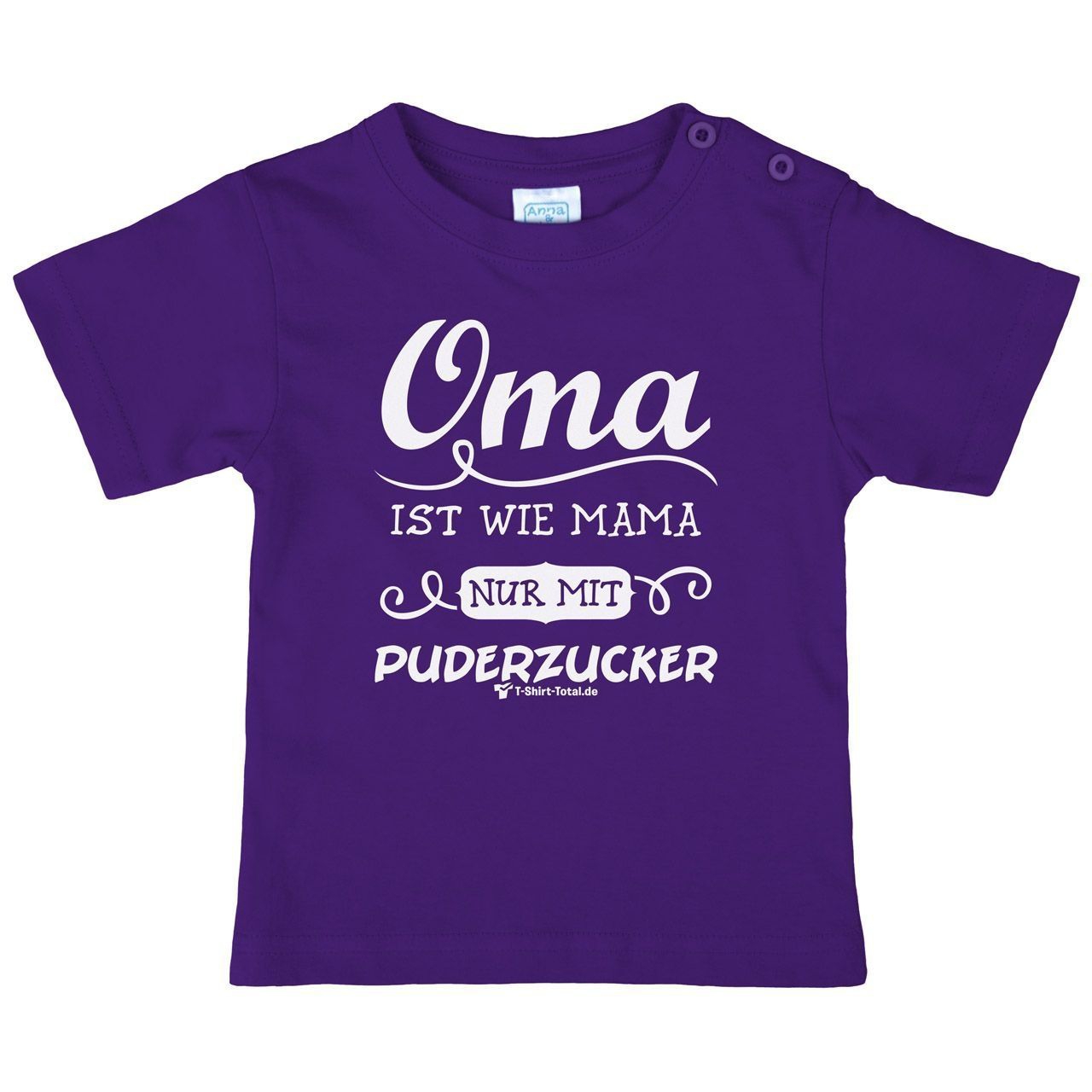 Oma Puderzucker Kinder T-Shirt lila 80 / 86