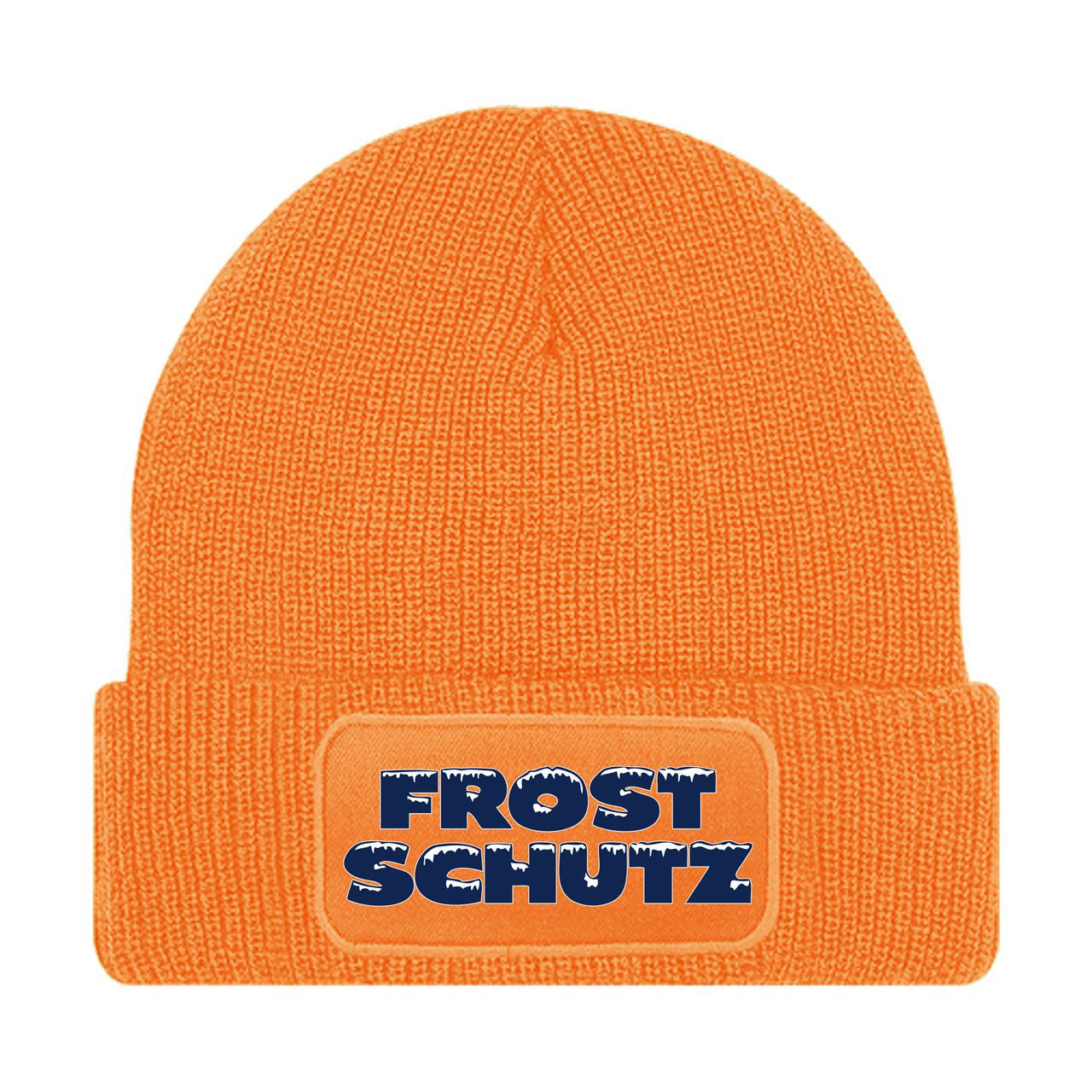 Frostschutz Mütze Patch Fleece orange