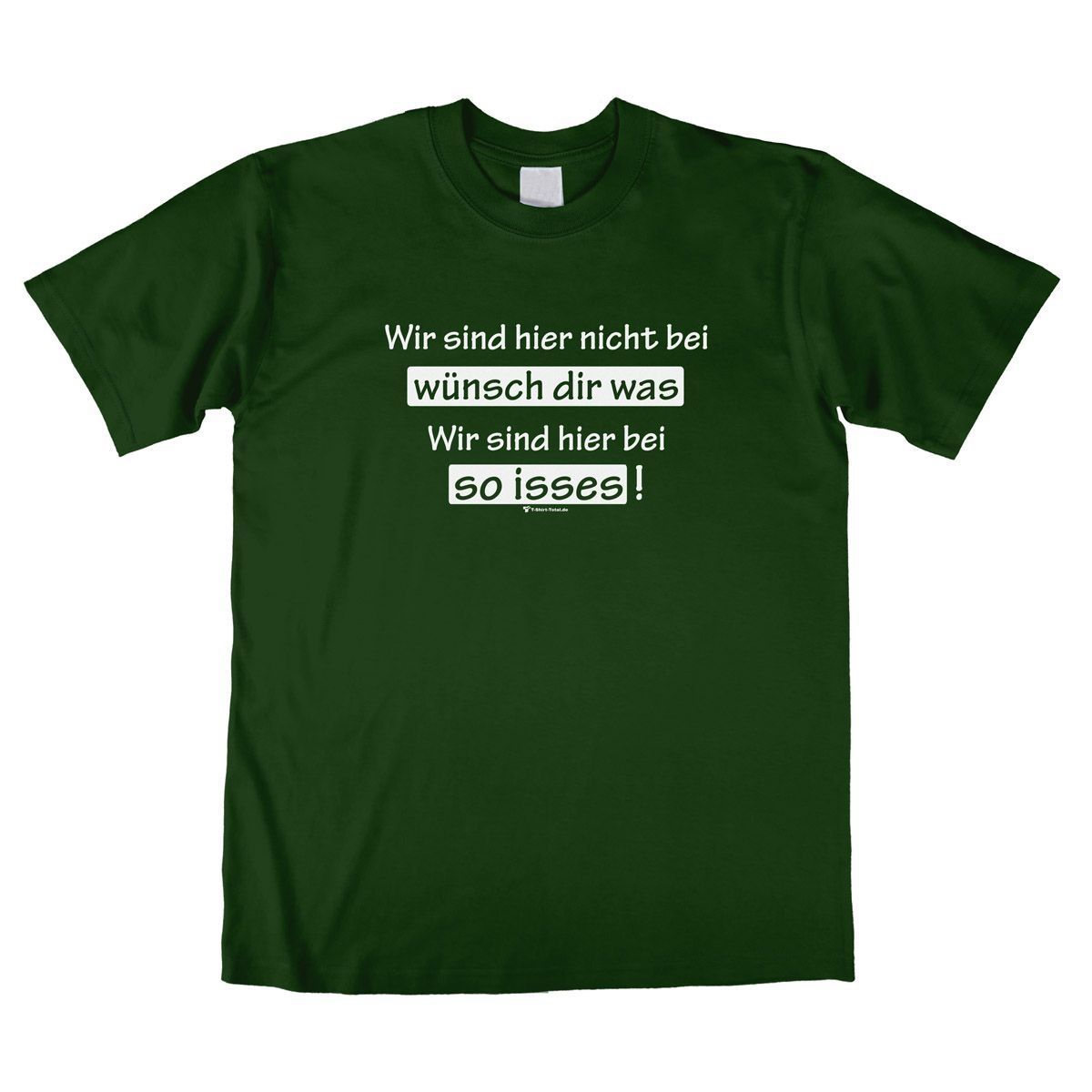 So isses Unisex T-Shirt dunkelgrün Medium